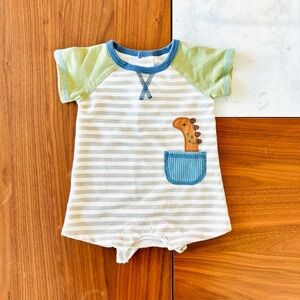 Mud Pie Super Cute Dinosaur Baby Romper